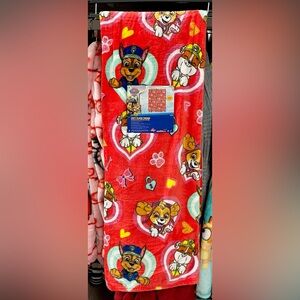 NEW RELEASE valentines paw patrol plush blanket throw